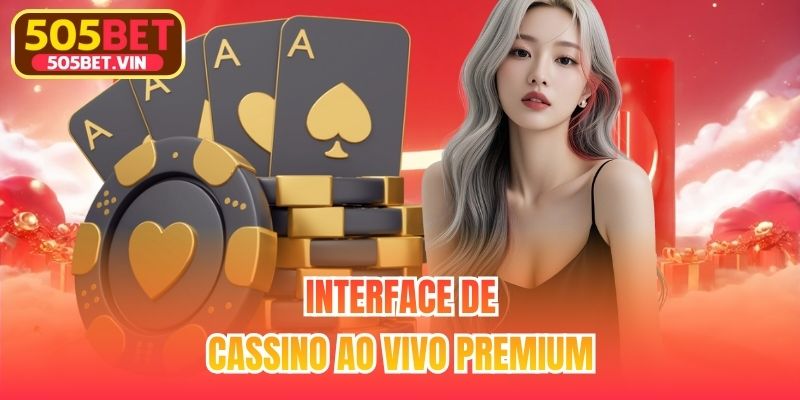 Interface de cassino ao vivo premium