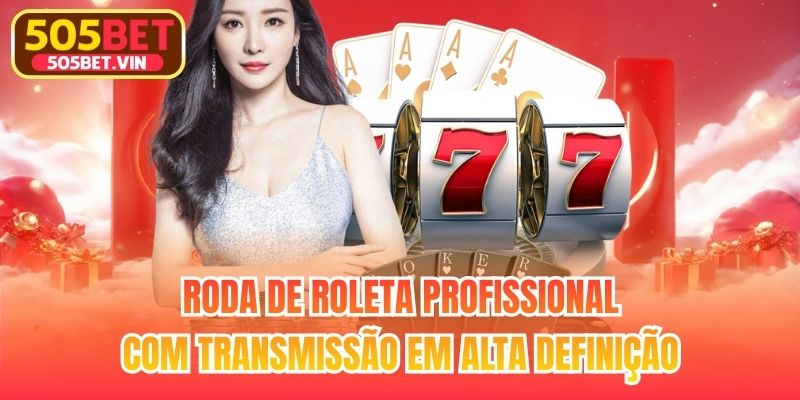 Roda de roleta profissional com transmissão em alta definição